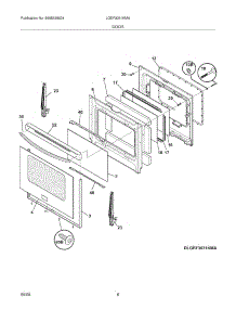 09 - Door parts for Frigidaire Range LGEF3031KMA from AppliancePartsPros.com