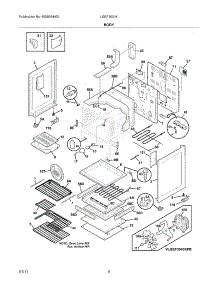 05 - Body parts for Frigidaire Range LGEF3033KWC from AppliancePartsPros.com