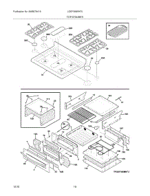 09 - Top / Drawer parts for Frigidaire Range LGGF305MKFJ from AppliancePartsPros.com