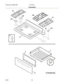 09 - Top / Drawer parts for Frigidaire Range LFGF3027LWA from AppliancePartsPros.com