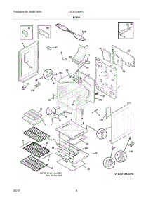 07 - Body parts for Frigidaire Range LGGF3042KFJ from AppliancePartsPros.com