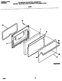 05 - Door parts for Frigidaire Range MEF300PXWG from AppliancePartsPros.com
