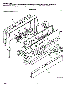02 - Backguard parts for Frigidaire Range MEF305PBWH from AppliancePartsPros.com