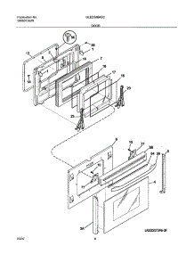 09 - Door parts for Frigidaire Range GLED388ASC from AppliancePartsPros.com