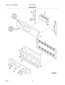 03 - Backguard parts for Frigidaire Range GLGFZ386FCJ from AppliancePartsPros.com