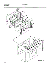 09 - Door parts for Frigidaire Range GLED388ASD from AppliancePartsPros.com