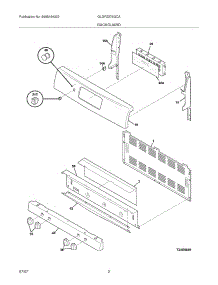 03 - Backguard parts for Frigidaire Range GLGFZ376GCA from AppliancePartsPros.com