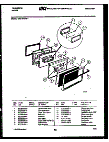 05 - Door Parts parts for Frigidaire Range GPG35BPM1 from AppliancePartsPros.com