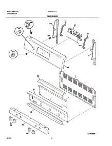 03 - Backguard parts for Frigidaire Range GSG3PZCQA from AppliancePartsPros.com