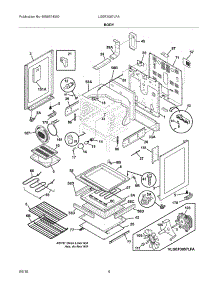 05 - Body parts for Frigidaire Range LGEF3057LFA from AppliancePartsPros.com