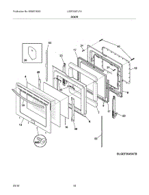 09 - Door parts for Frigidaire Range LGEF3057LFA from AppliancePartsPros.com