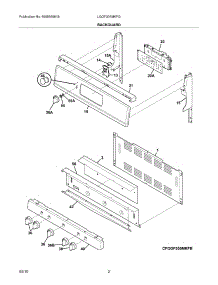 03 - Backguard parts for Frigidaire Range LGGF305MKFG from AppliancePartsPros.com