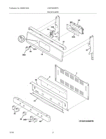 03 - Backguard parts for Frigidaire Range LGGF305MKFK from AppliancePartsPros.com