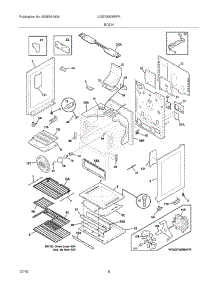 07 - Body parts for Frigidaire Range LGGF305MKFK from AppliancePartsPros.com