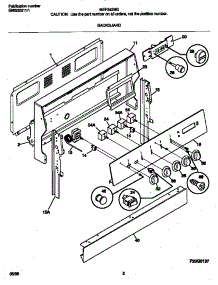 02 - Backguard parts for Frigidaire Range MEF342BGDD from AppliancePartsPros.com