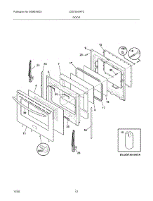 11 - Door parts for Frigidaire Range LGGF3043KFD from AppliancePartsPros.com