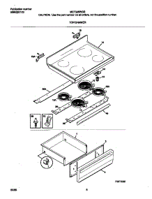 05 - Top / Drawer parts for Frigidaire Range MEF326WGSD from AppliancePartsPros.com