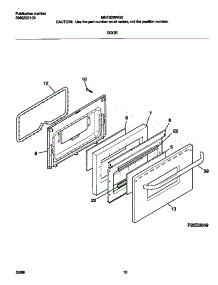 06 - Door parts for Frigidaire Range MEF326WGSD from AppliancePartsPros.com