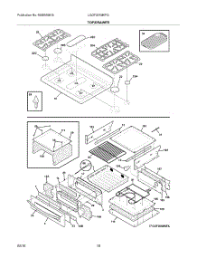 09 - Top / Drawer parts for Frigidaire Range LGGF305MKFG from AppliancePartsPros.com