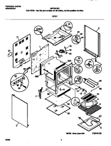 03 - Body parts for Frigidaire Range MFF351BCWD from AppliancePartsPros.com