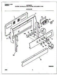 02 - Backguard parts for Frigidaire Range MEF352SFWB from AppliancePartsPros.com