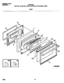 05 - Door parts for Frigidaire Range MFF351BCWD from AppliancePartsPros.com