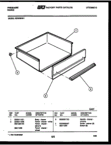 07 - Drawer Parts parts for Frigidaire Range RE32BNW1 from AppliancePartsPros.com