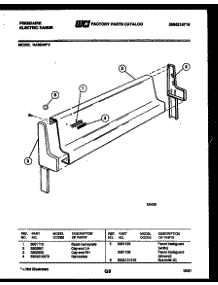 03 - Backguard parts for Frigidaire Range RA30NW3 from AppliancePartsPros.com
