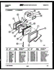 06 - Door Parts parts for Frigidaire Range REG38BNW3 from AppliancePartsPros.com