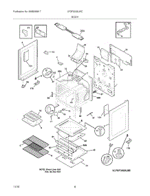 07 - Body parts for Frigidaire Range LFGF3022LWC from AppliancePartsPros.com