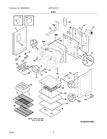 05 - Body parts for Frigidaire Range LGEF3041KFC from AppliancePartsPros.com
