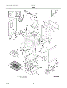 07 - Body parts for Frigidaire Range LFGF3027LBA from AppliancePartsPros.com