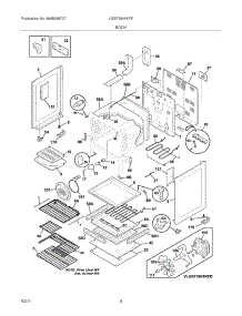 05 - Body parts for Frigidaire Range LGEF3045KFE from AppliancePartsPros.com