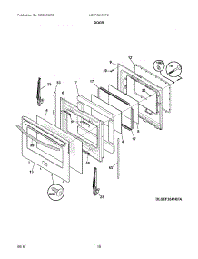 09 - Door parts for Frigidaire Range LGEF3041KFC from AppliancePartsPros.com