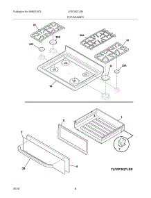 09 - Top / Drawer parts for Frigidaire Range LFGF3027LSB from AppliancePartsPros.com