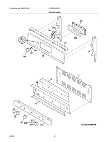 03 - Backguard parts for Frigidaire Range LGGF305MKFD from AppliancePartsPros.com