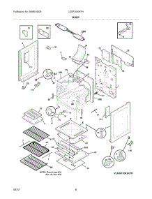 07 - Body parts for Frigidaire Range LGGF3042KFH from AppliancePartsPros.com