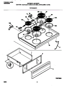 04 - Top / Drawer parts for Frigidaire Range MEF352BGDD from AppliancePartsPros.com