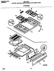 05 - Top / Drawer parts for Frigidaire Range MGF316WGSF from AppliancePartsPros.com