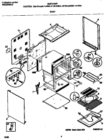 03 - Body parts for Frigidaire Range MEF316WFSD from AppliancePartsPros.com