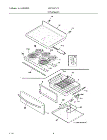 07 - Top / Drawer parts for Frigidaire Range LGEF3057LFC from AppliancePartsPros.com
