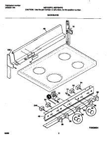 02 - Backguard parts for Frigidaire Range MEF304PGWX from AppliancePartsPros.com