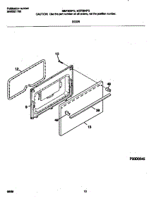 06 - Door parts for Frigidaire Range MEF304PGWX from AppliancePartsPros.com