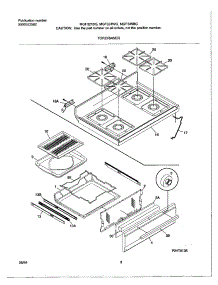 05 - Top / Drawer parts for Frigidaire Range MGF324BGDF from AppliancePartsPros.com
