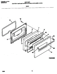 05 - Door parts for Frigidaire Range MEF316WFSD from AppliancePartsPros.com