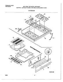05 - Top / Drawer parts for Frigidaire Range MGF324BGDE from AppliancePartsPros.com