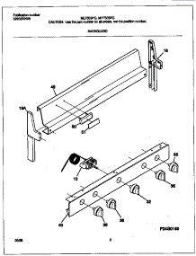 02 - Backguard parts for Frigidaire Range MLF303PGDD from AppliancePartsPros.com
