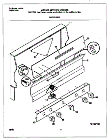 02 - Backguard parts for Frigidaire Range MPF311PGWC from AppliancePartsPros.com
