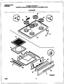 05 - Top / Drawer parts for Frigidaire Range MLF303PGDD from AppliancePartsPros.com