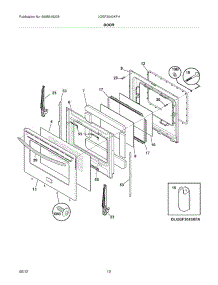 11 - Door parts for Frigidaire Range LGGF3042KFH from AppliancePartsPros.com